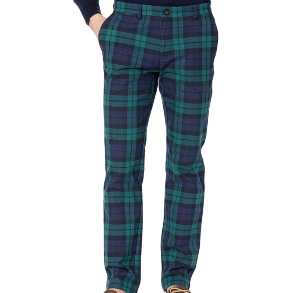 Vineyard Vines Boys Plaid Breaker Pants Size 14 Navy Blue Green